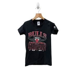 Vintage‎ Chicago Bulls 1992 Back to Back Champions youth t shirt size med 10/12